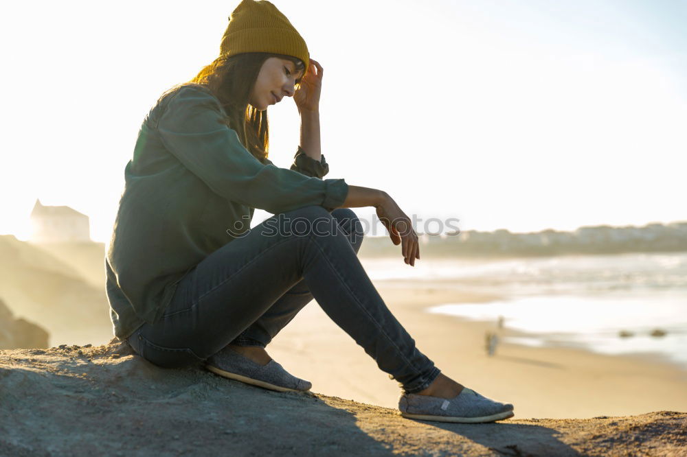 Similar – Image, Stock Photo Attractive woman on stairs