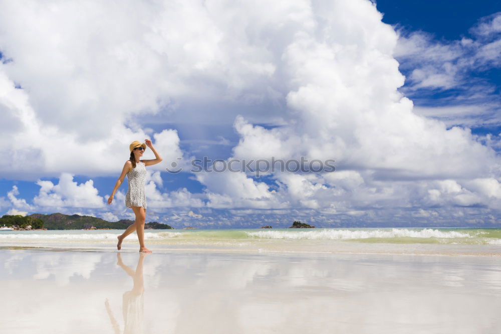 Similar – Image, Stock Photo Over the dunes… Woman