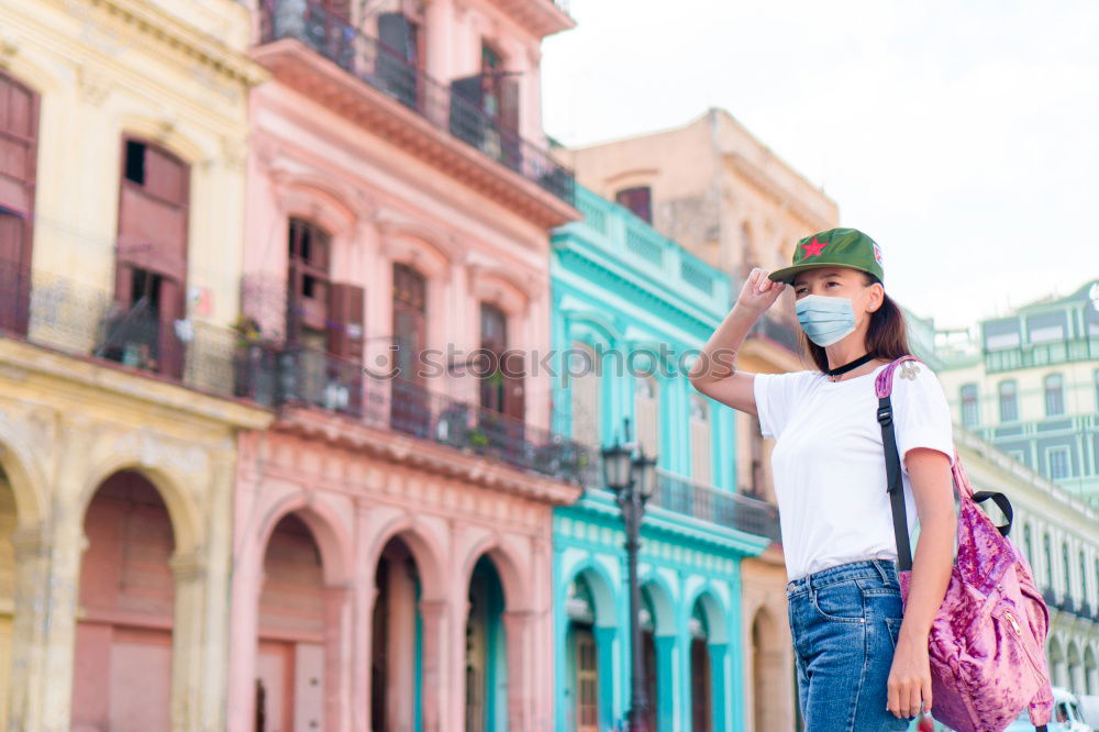 Similar – Image, Stock Photo Young woman with coconut drink on street