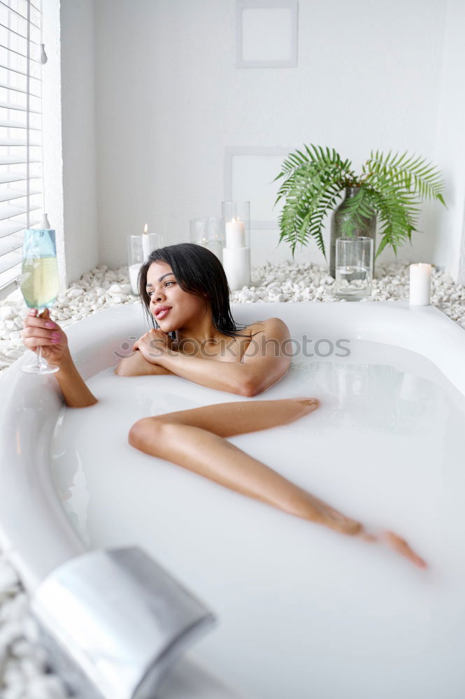 Similar – Image, Stock Photo Woman in a modern bath tub