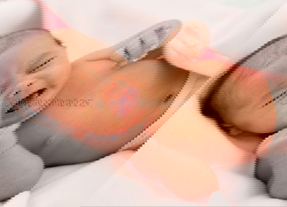Similar – Image, Stock Photo Bathing newborn baby girl.