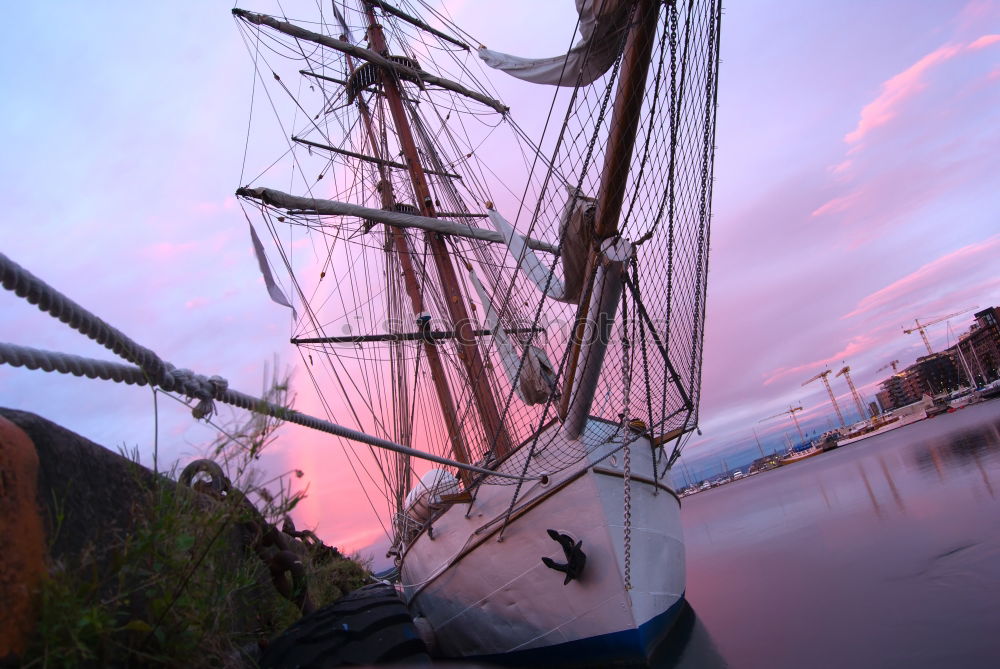 Similar – Image, Stock Photo Historic sailing ship in the harbour of Kappeln