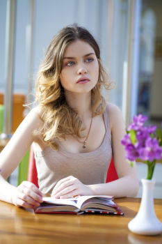 Similar – Image, Stock Photo young woman lying in bed reading a book