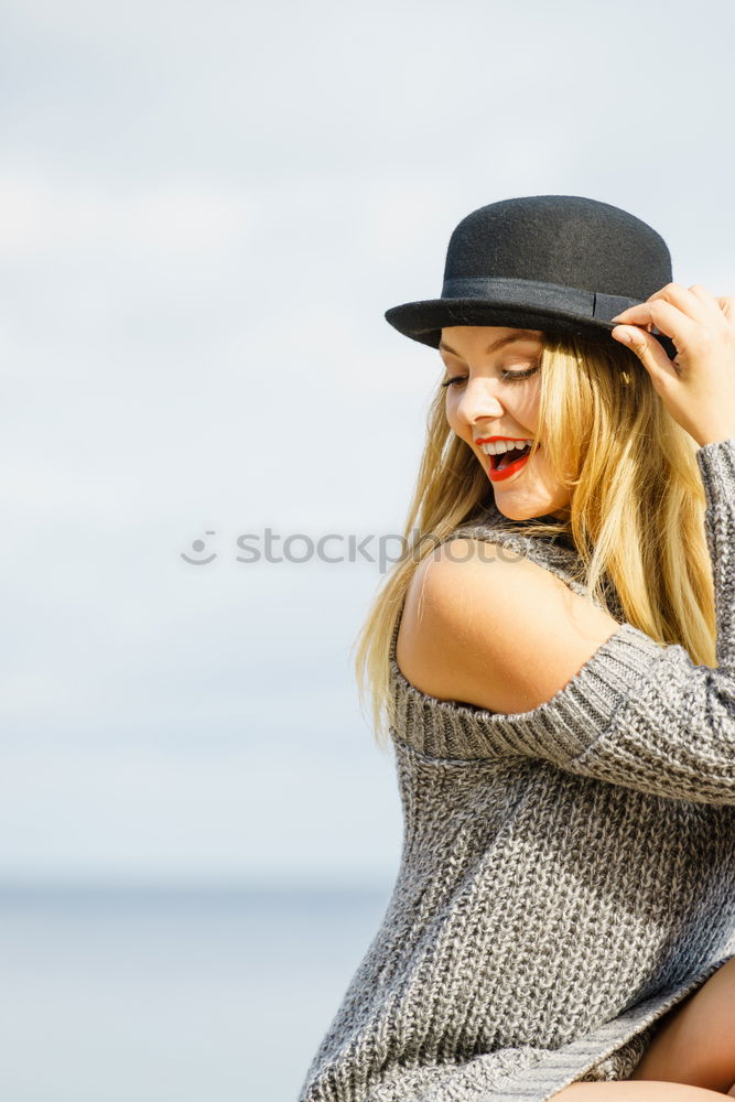 Similar – Two Girls Friend Laughing and having a good time in a sunny day