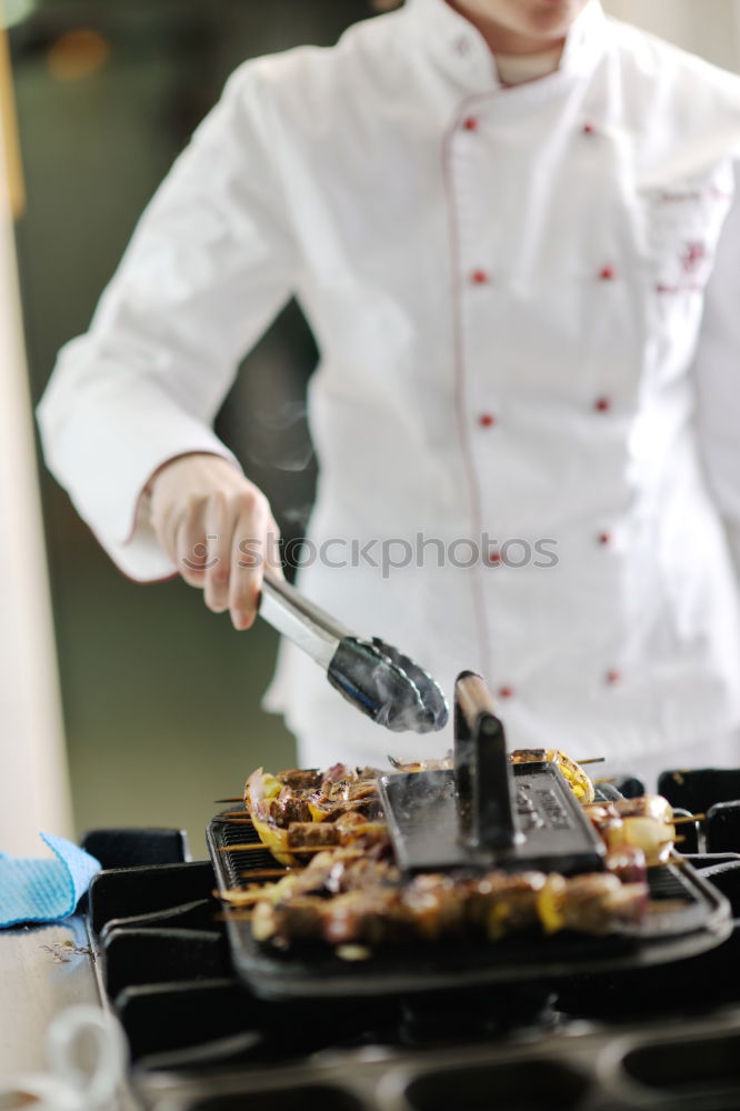 Similar – Image, Stock Photo woman hands sprinkling white flour over croissants