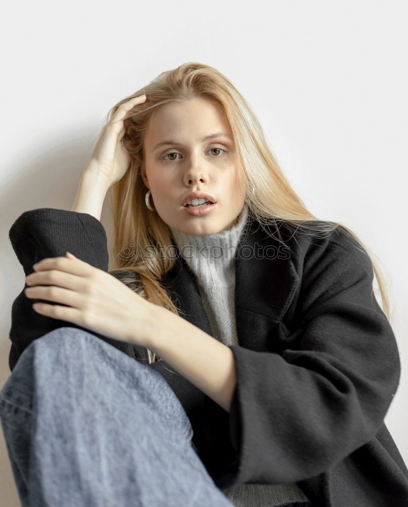 Similar – Image, Stock Photo waiting Feminine