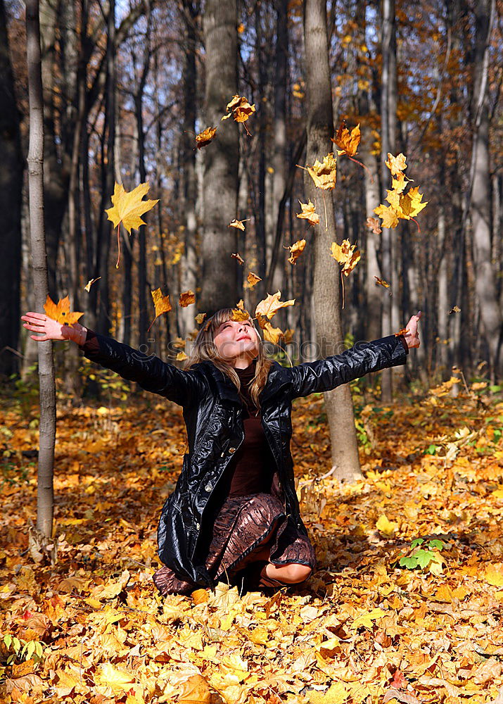 Similar – Image, Stock Photo leaf fight Life Harmonious