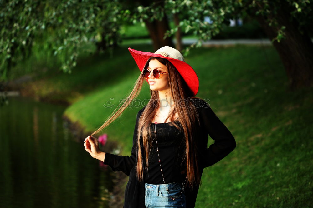 Similar – Young woman in the park