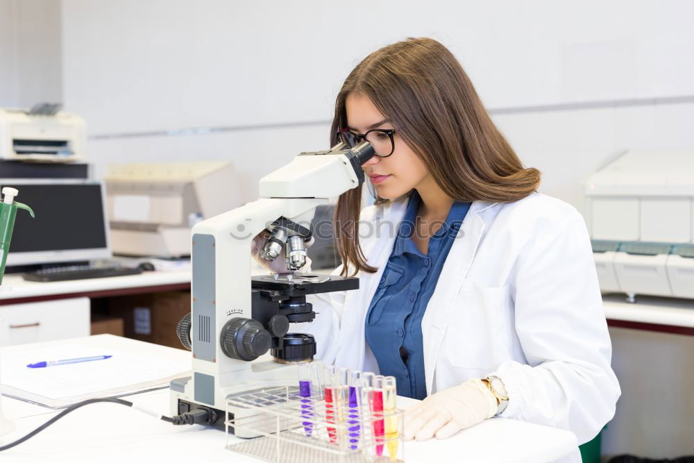 Similar – Image, Stock Photo Woman working with microscope