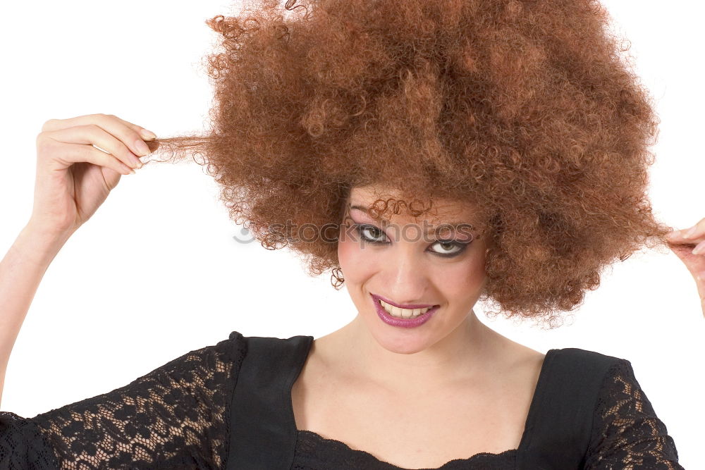 Similar – Image, Stock Photo Woman playing with hair in mall