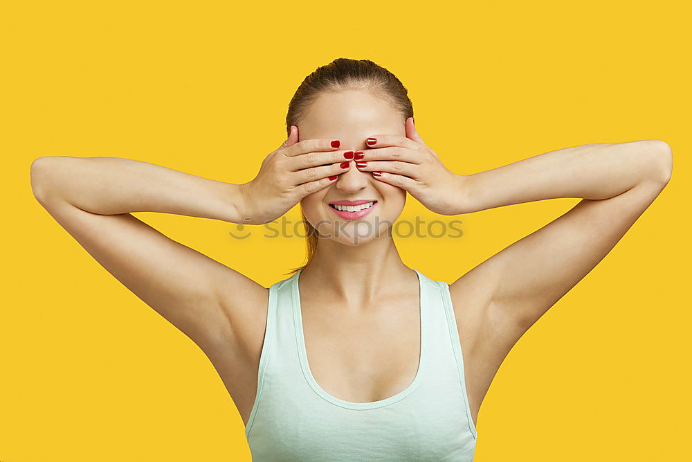 Young woman dancing in studio