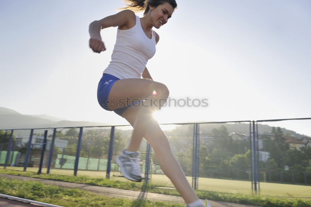 Similar – athletic woman resting