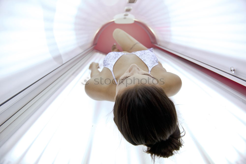 Similar – Image, Stock Photo Woman sunbathing and relaxing in Bikini on balcony