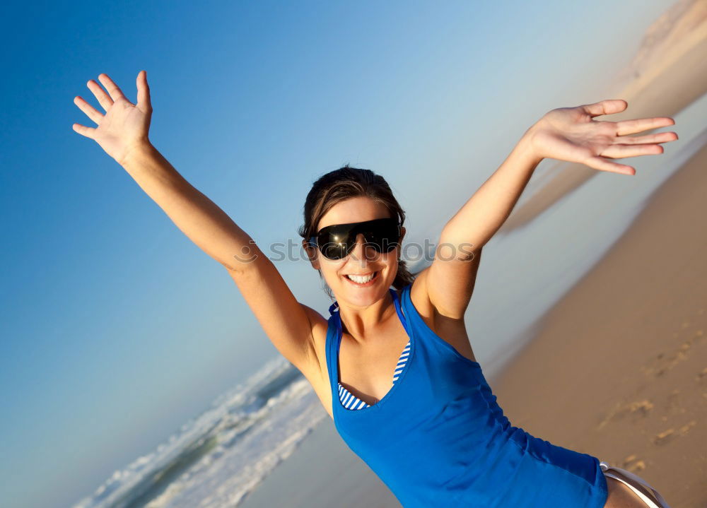 Similar – Image, Stock Photo Little girl standing on the beach