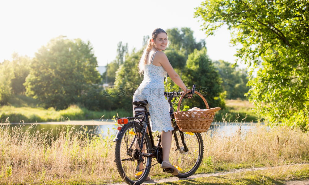 Similar – Image, Stock Photo Who loves his bike, pushes it