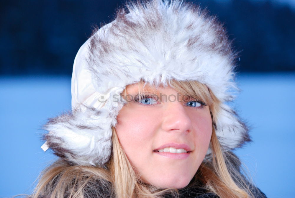 Similar – snow hare Cap Winter Woman