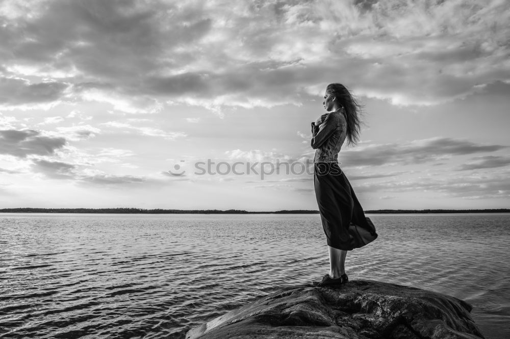 Similar – Image, Stock Photo stopped Stand Beach Ocean