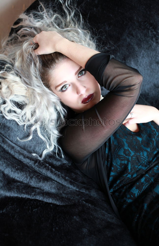 Image, Stock Photo jet-black Feminine