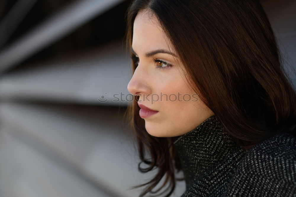 Similar – Image, Stock Photo Beautiful young woman in urban background
