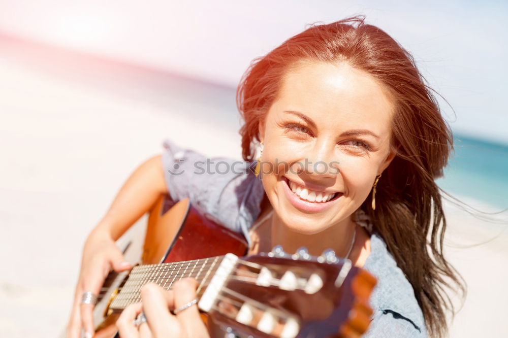 Similar – Image, Stock Photo the guitar and the sea