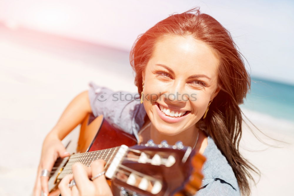 Similar – Image, Stock Photo the guitar and the sea