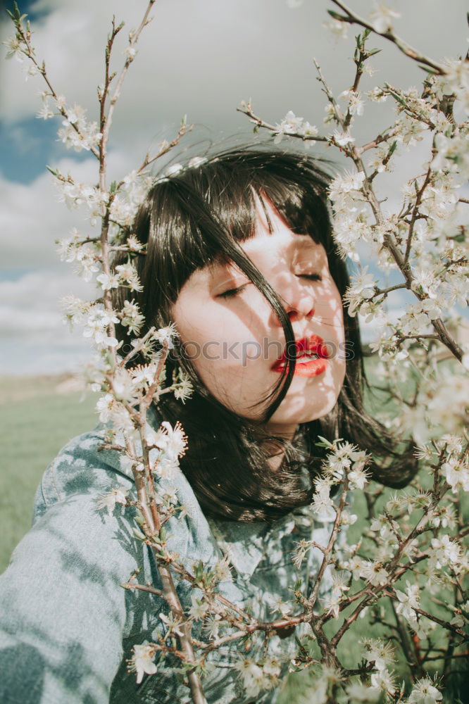 Similar – Young and naive woman taking a self portrait