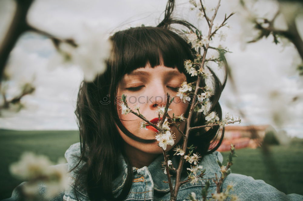 Similar – Young and naive woman taking a self portrait