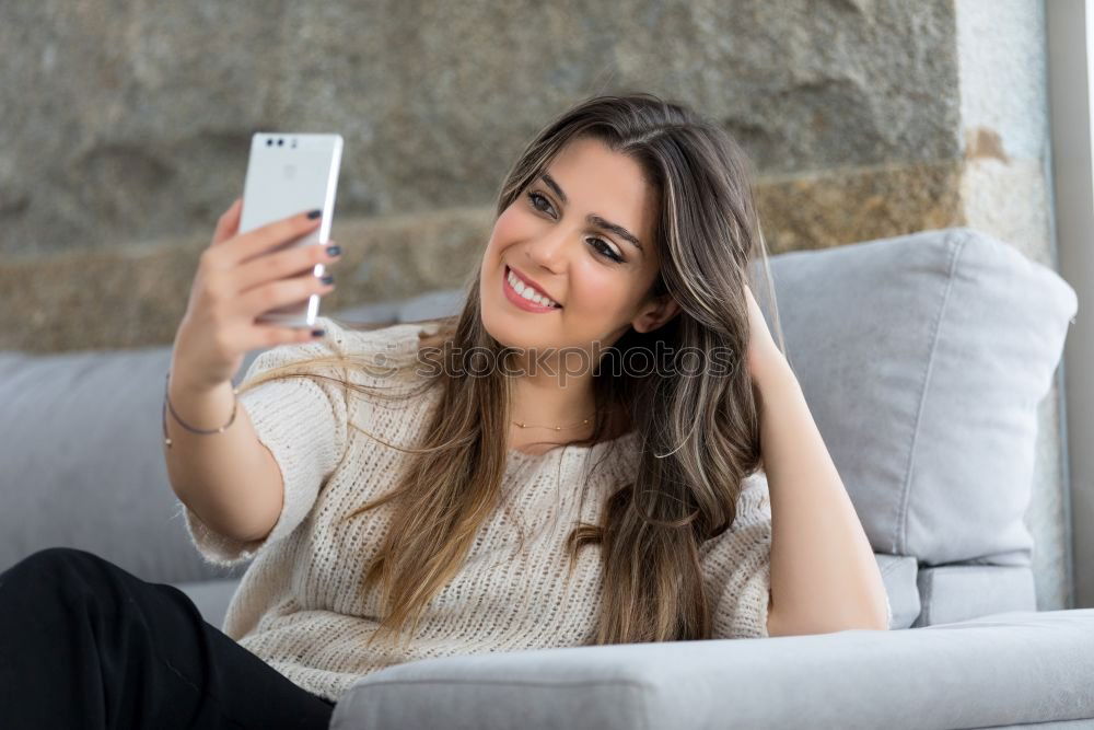 Similar – Image, Stock Photo Dreamy woman with cup