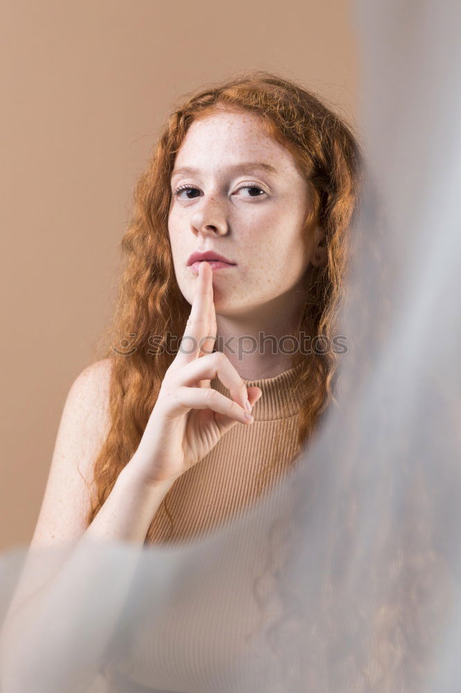 Similar – girl enjoying the sunshine on her face