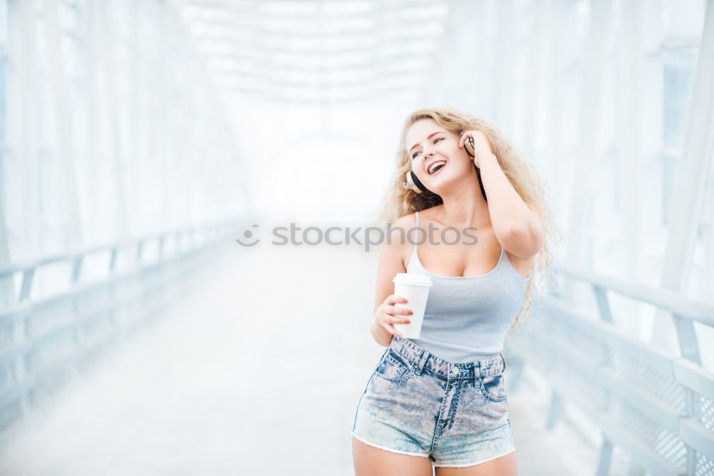 Similar – Young adult best friends cheering with confetti on party