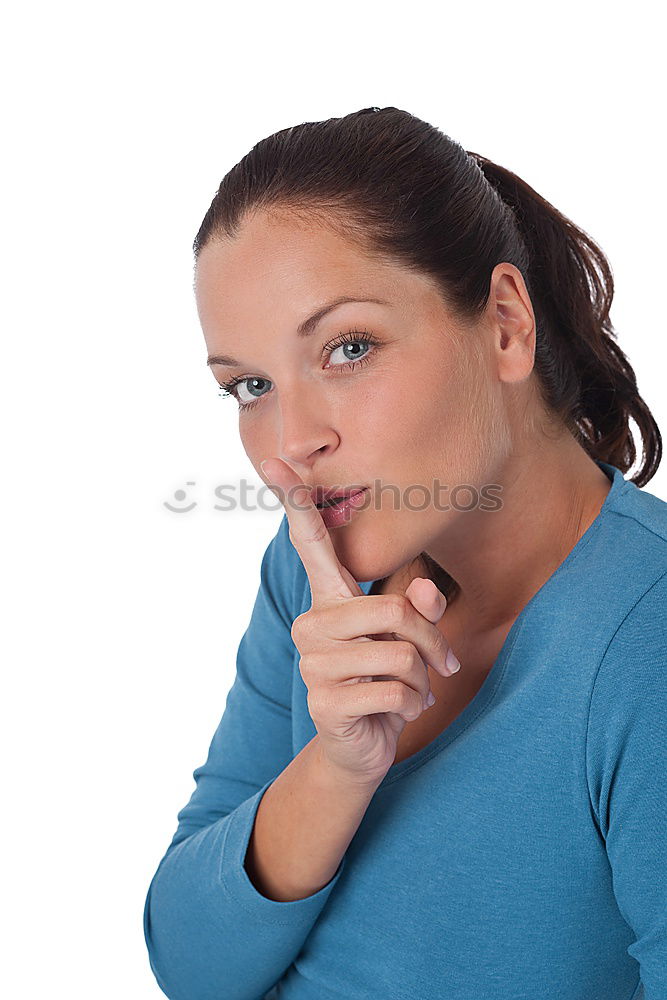 Similar – Image, Stock Photo Young woman is surprised