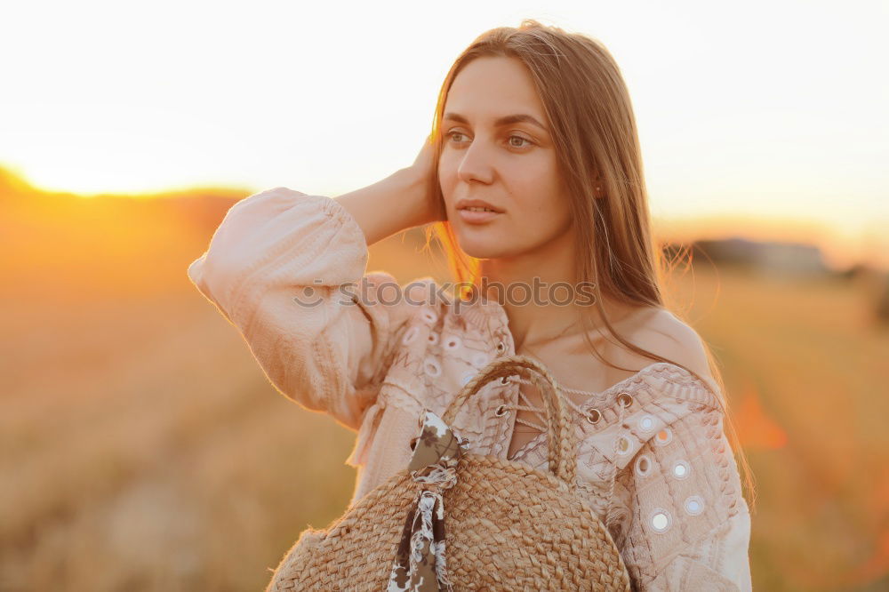 Similar – Image, Stock Photo Closeup portrait of a girl.