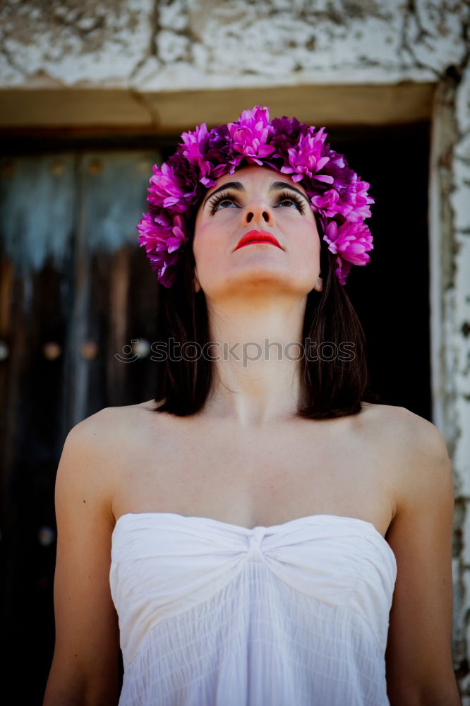 Similar – Beautiful Young Woman Portrait In the Woods