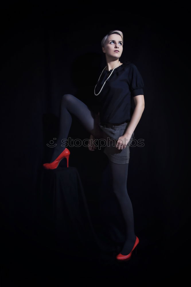 Similar – Image, Stock Photo Pretty woman walking on the street alone