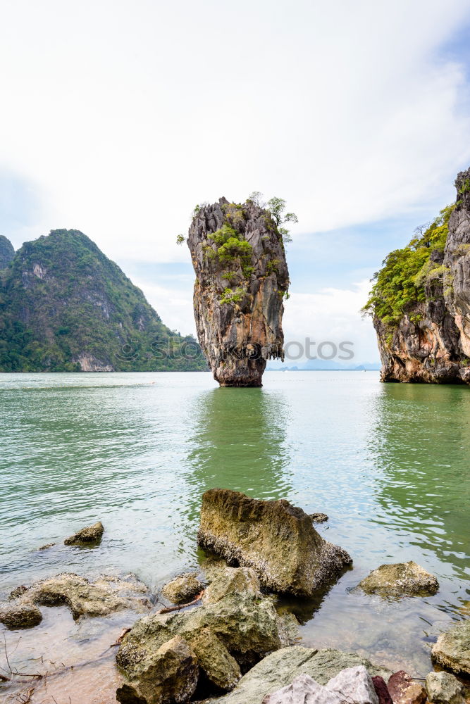 Similar – Image, Stock Photo Landscape Vietnam. River view in the dim light of dusk at Ninhbinh, Tam Coc, Vietnam