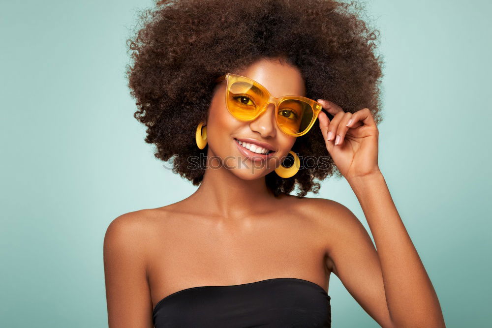 Similar – Image, Stock Photo Portrait of beautiful afro american woman.