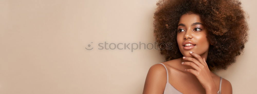 Image, Stock Photo portrait of a beautiful afro american woman