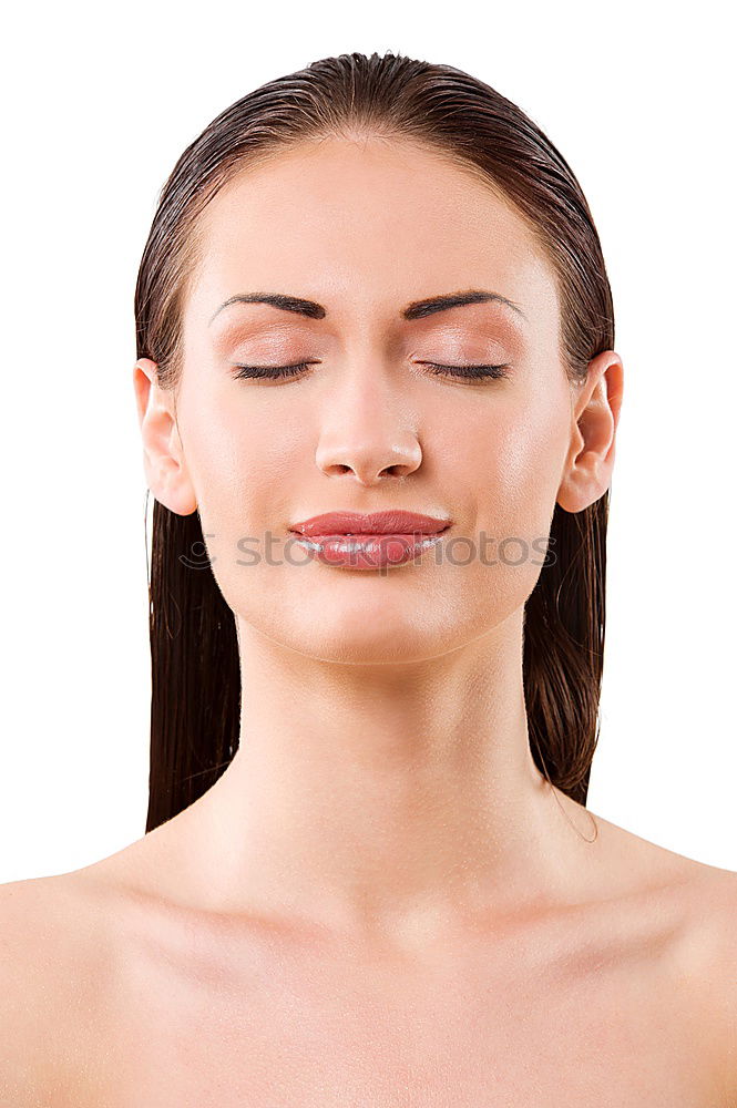 Similar – Image, Stock Photo Young blond woman receiving a head massage in a spa center