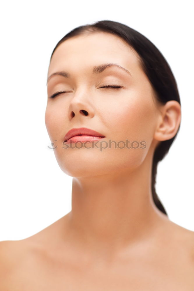 Similar – Image, Stock Photo Young blond woman receiving a head massage in a spa center