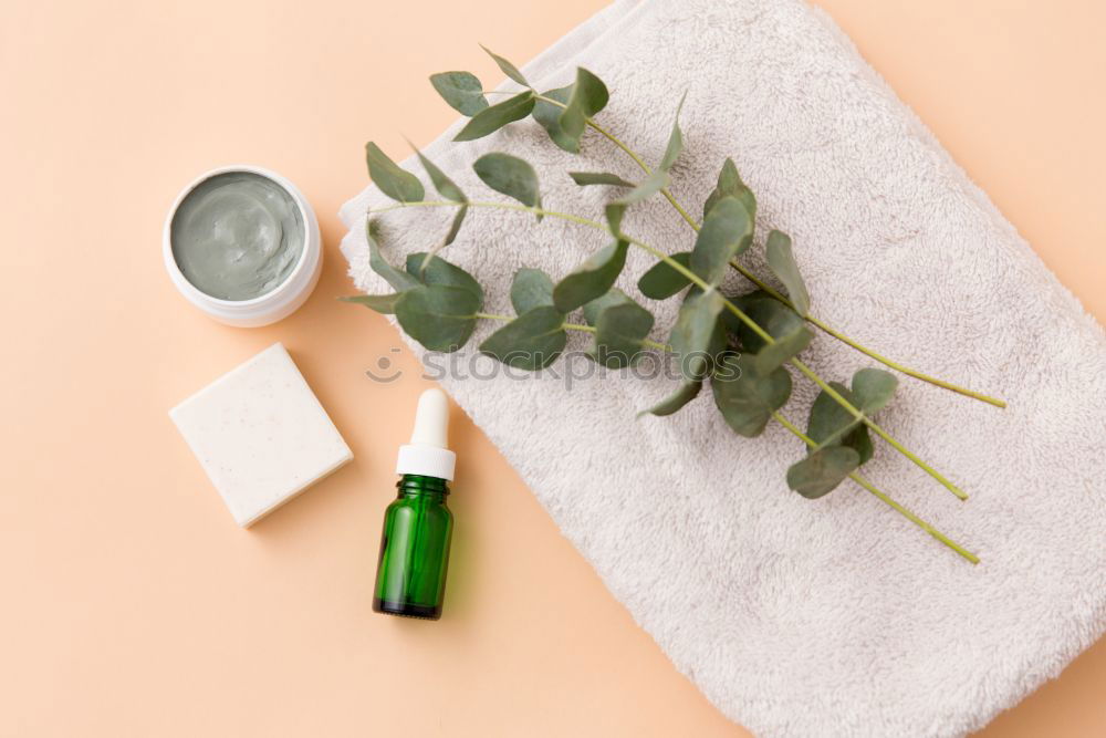 Similar – Green spa background with cloth, candle and orchid