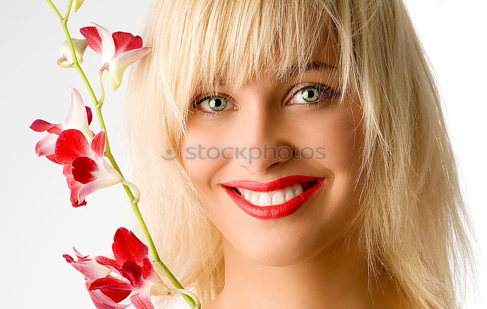 Similar – Image, Stock Photo Happy woman with red hair and yellow dress