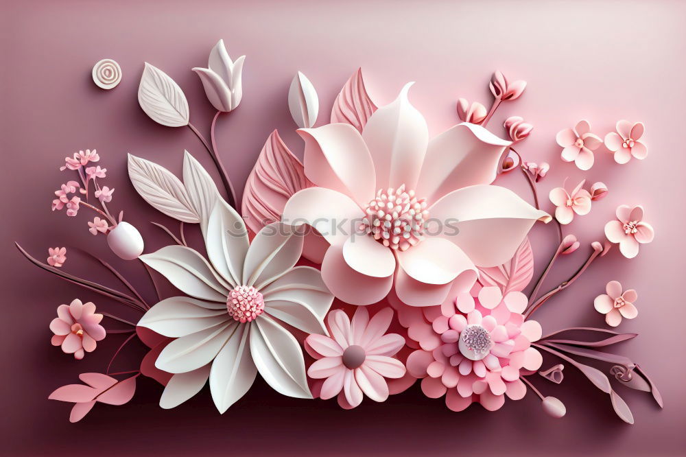 Similar – Pastel Pink Flowers Layout