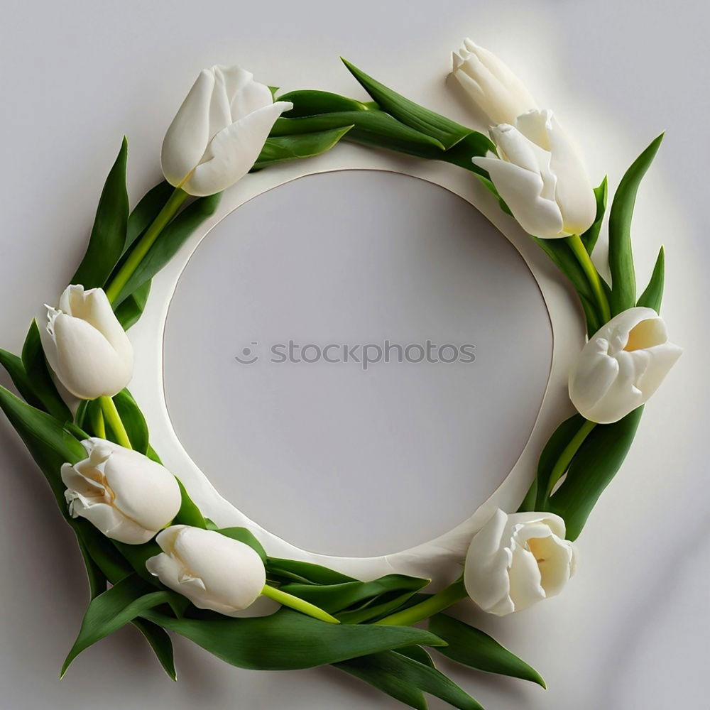 Similar – Image, Stock Photo Spring wreath with tulips