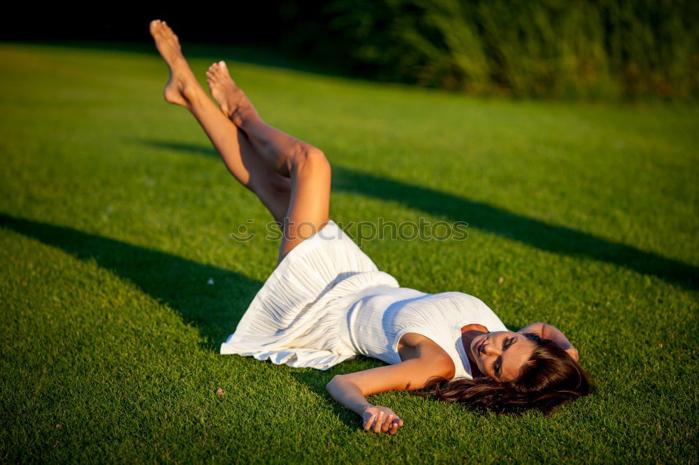 Similar – Image, Stock Photo Young woman sitting on table