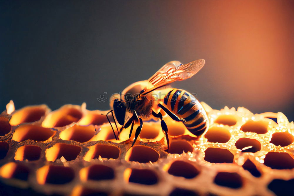 Similar – Image, Stock Photo Bees in landing approach