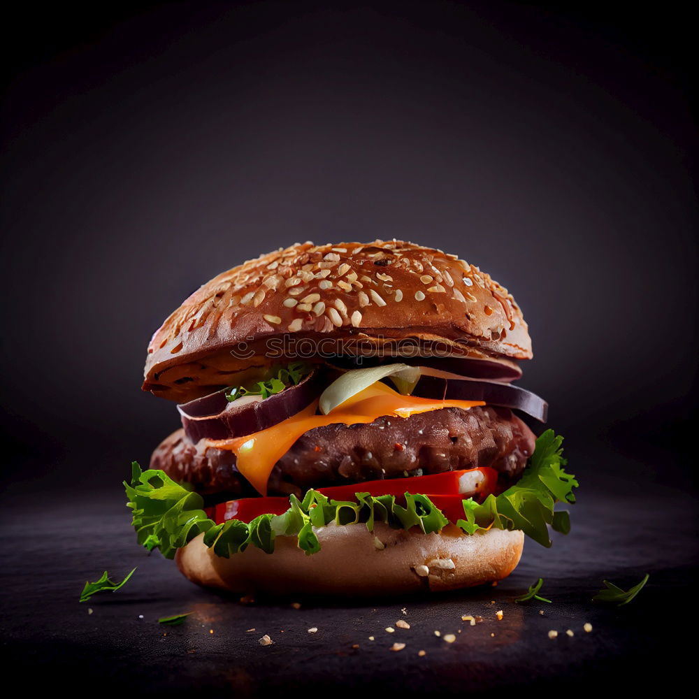 Similar – Image, Stock Photo Burger III Food Vegetable