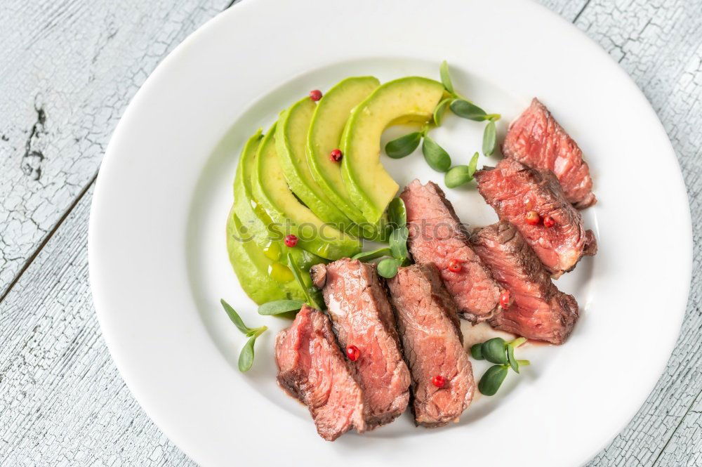 Similar – Image, Stock Photo Beef with asparagus Food