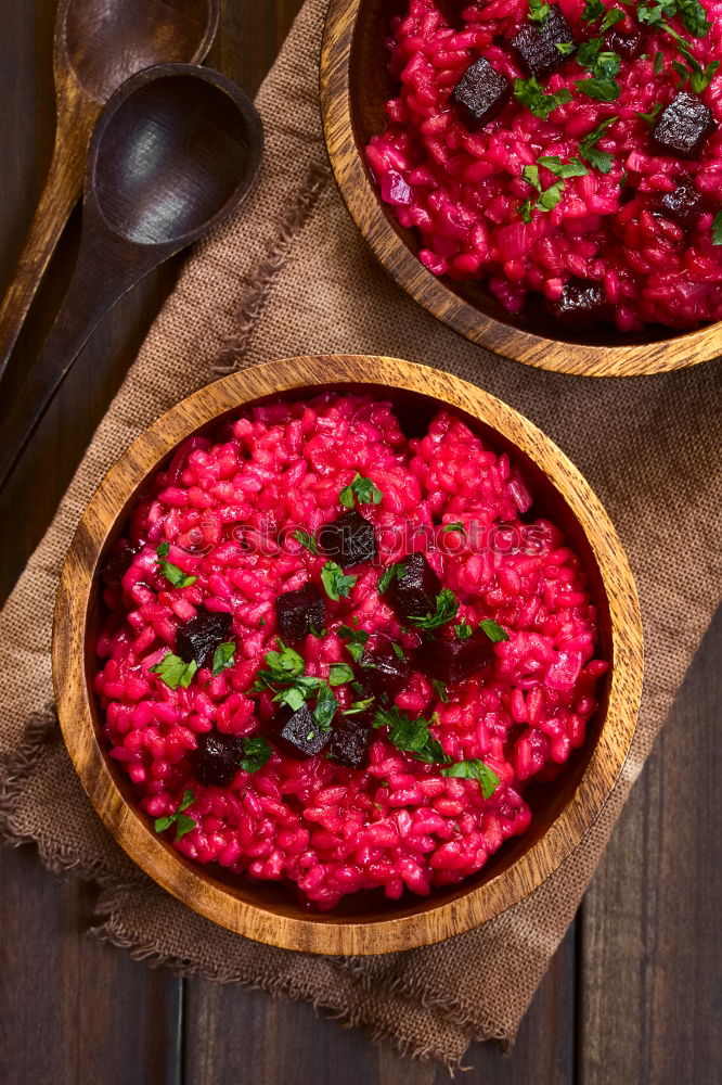 Similar – Image, Stock Photo Beetroot Risotto Vegetable