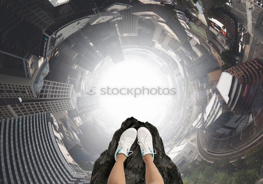 Similar – analogue portrait of a young woman standing barefoot in a glass greenhouse