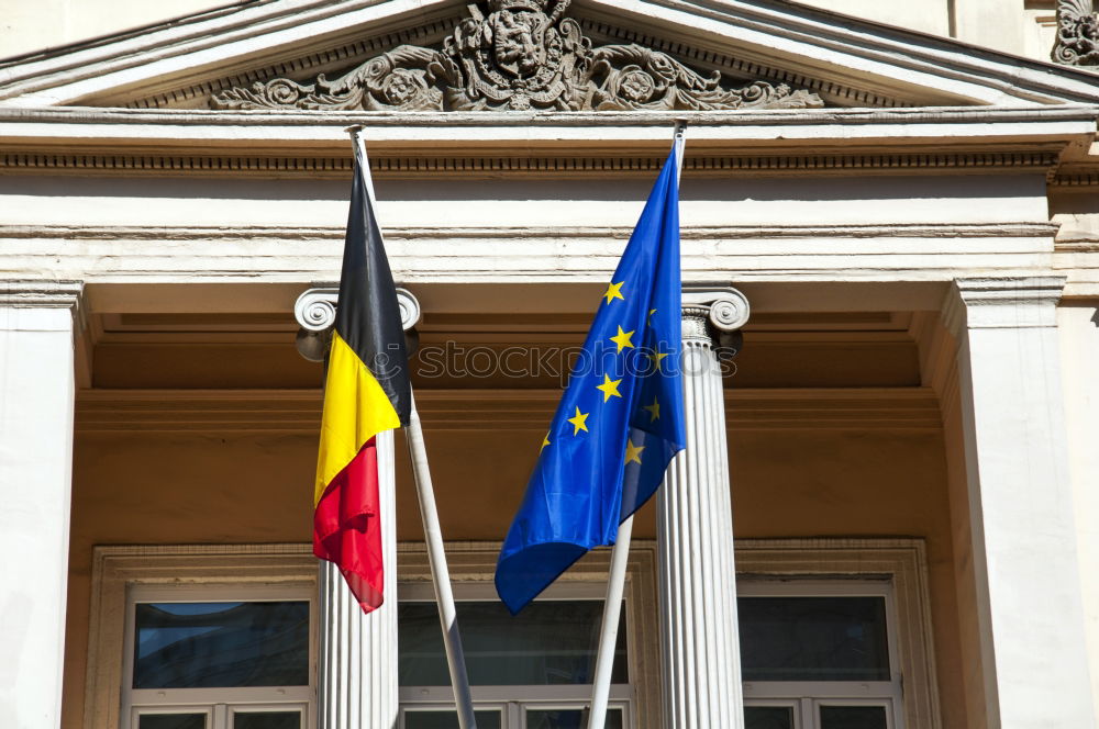 Similar – German flag and EU flag in front of the Reichstag in Berlin